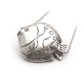 手工銀魚(yú)純銀吊墜-1