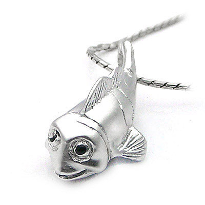 銀魚純銀吊墜