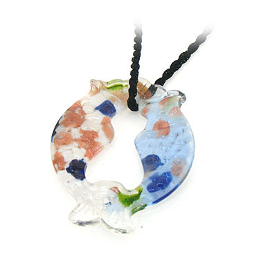 幻彩雙魚琉璃吊墜