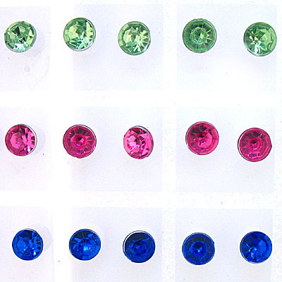 時尚便宜壓克力閃鉆耳釘