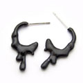 韓版明星飾品影視劇網(wǎng)絡(luò)飾品/黑色海馬耳釘批發(fā)=