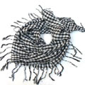 張佑赫代言黑白方格子圍巾銀絲線閃亮款式[韓國明星]