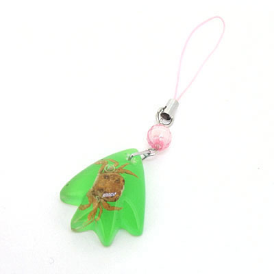 昆蟲夜光魚形琥珀手機(jī)掛件包掛件