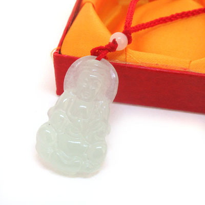 白玉石天然玉飾品玉觀音項(xiàng)鏈