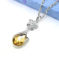 梅花金色水晶項(xiàng)鏈飾品