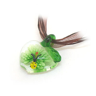 平平安安綠蘋(píng)果手工琉璃吊墜