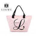 Loewe潮牌粉色帆布手提手拎包/浪漫女人心淡粉小便當包