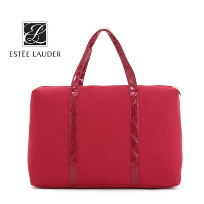 Estee Lauder雅詩(shī)蘭黛酒紅短途旅行包手提單肩包