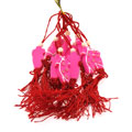 軟陶紅色旗袍手機(jī)鏈